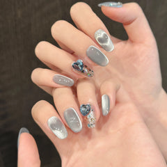 Arctic Whisper (Handmade press on nails)/10Pcs Nails