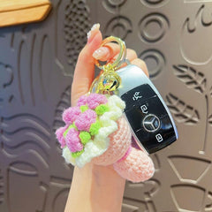 Hand Held Flower Key Chain