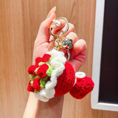 Hand Held Flower Key Chain