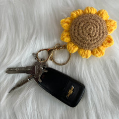 Handmade crocheted sunflower