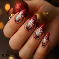 Joyful Christmas(Handmade press on nails)/10Pcs Nails