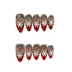 Joyful Christmas(Handmade press on nails)/10Pcs Nails