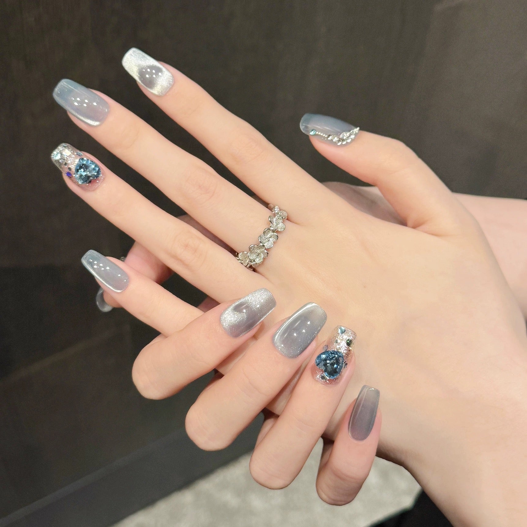 Arctic Whisper （Handmade press on nails）/10Pcs Nails