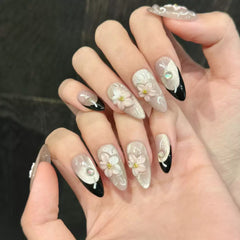 Blooming Peach Blossoms（Handmade press on nails）/10Pcs Nails