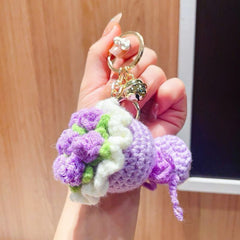Hand Held Flower Key Chain
