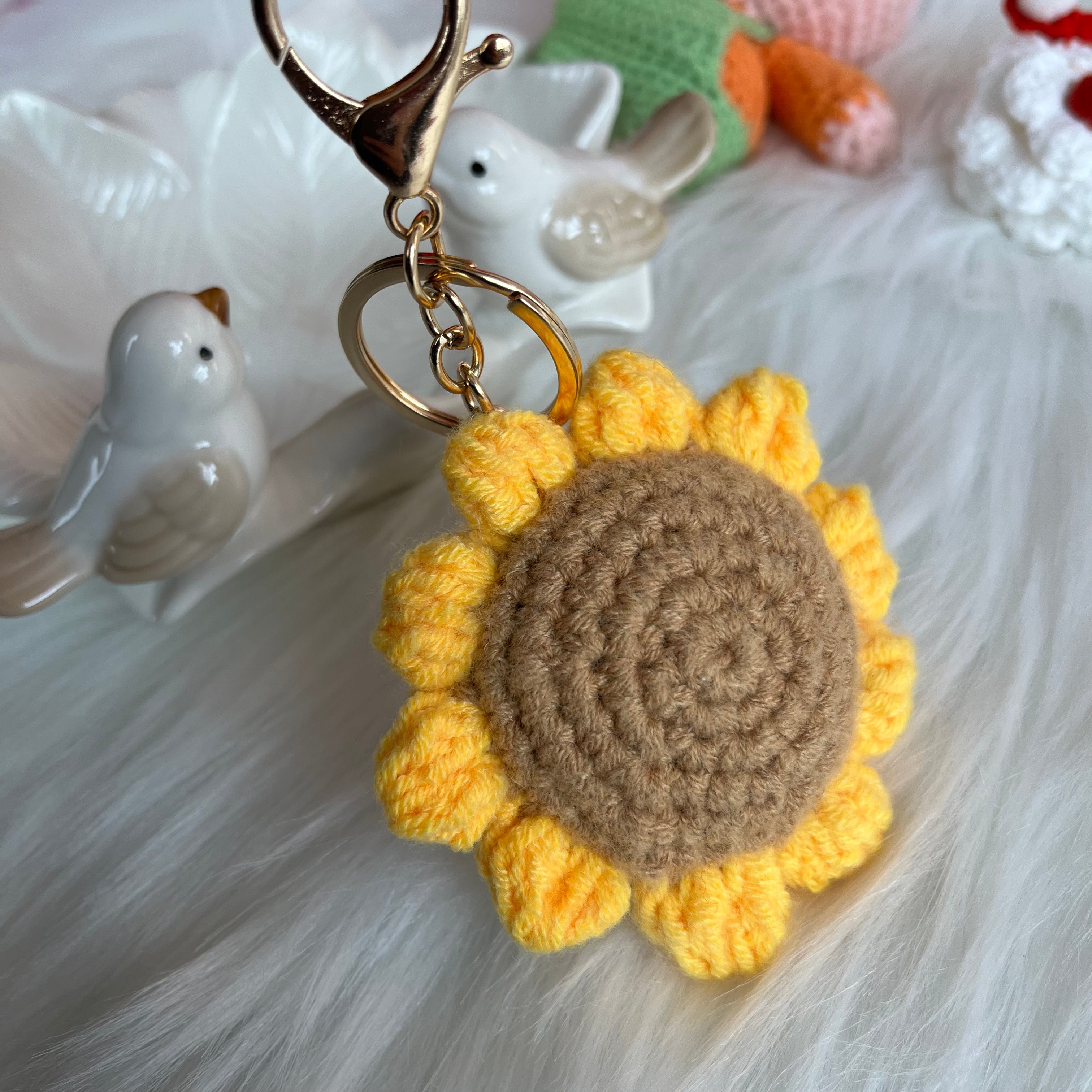 Handmade crocheted sunflower