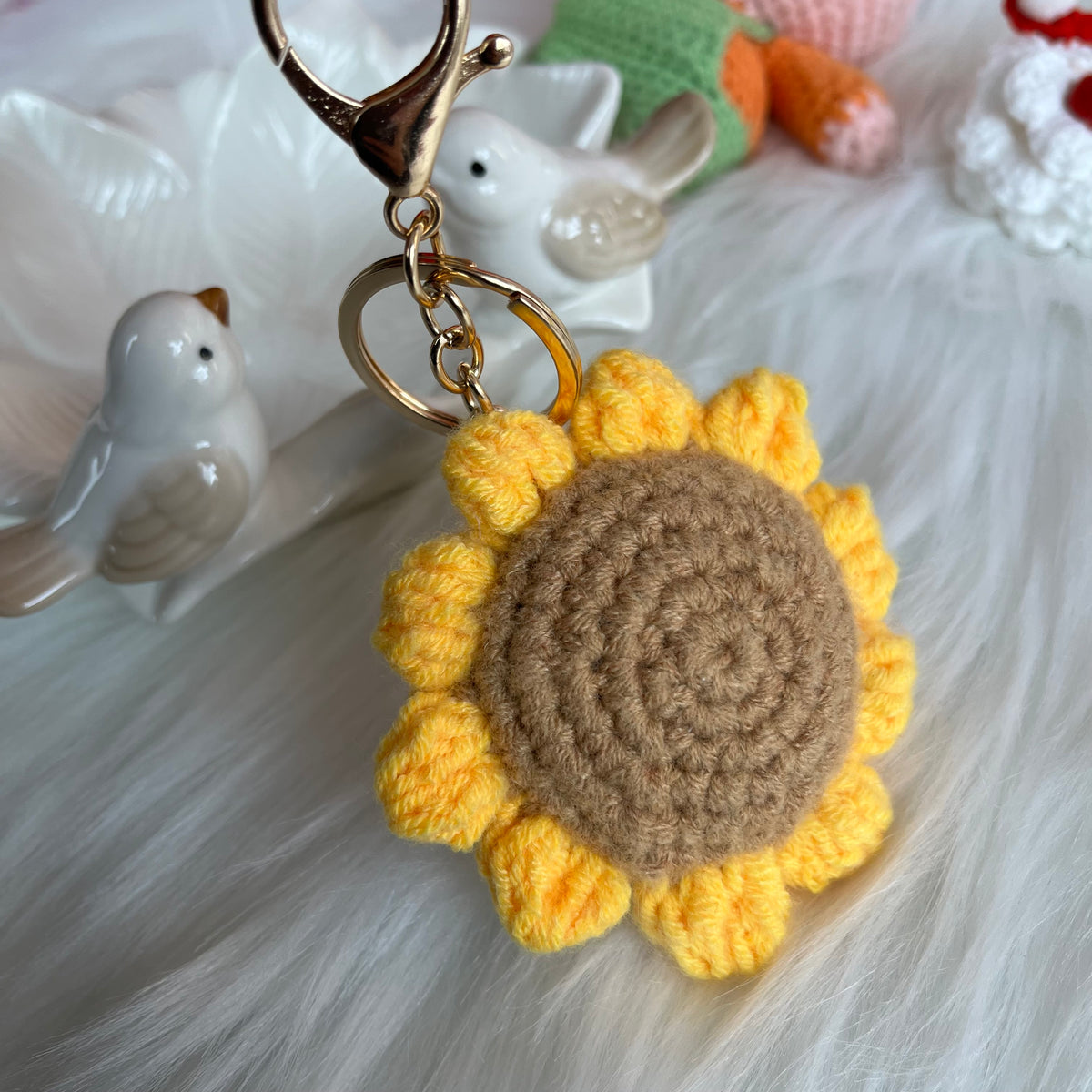 Handmade crocheted sunflower