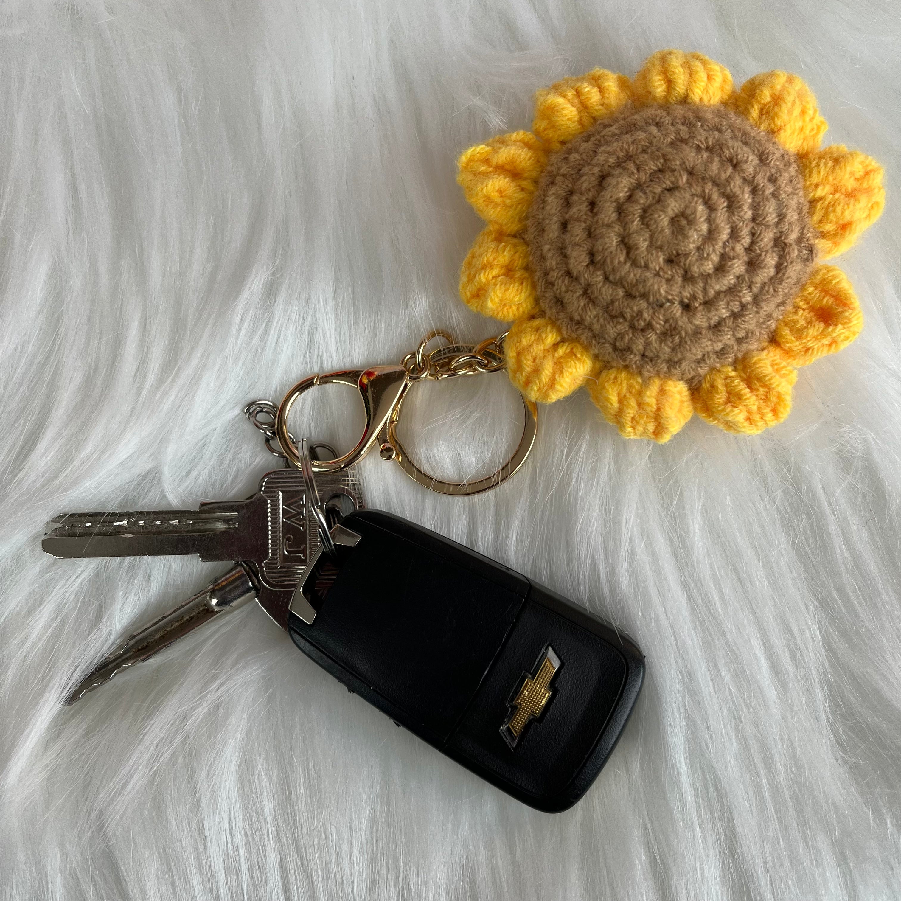 Handmade crocheted sunflower