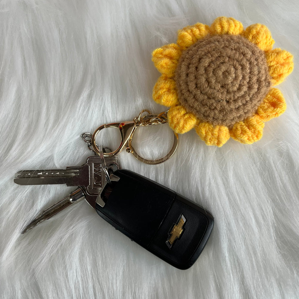 Handmade crocheted sunflower