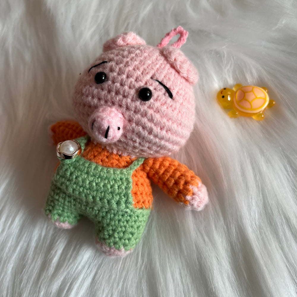 Handmade Crocheted Cute Pig Doll