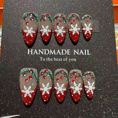 Joyful Christmas（Handmade press on nails）/10Pcs Nails