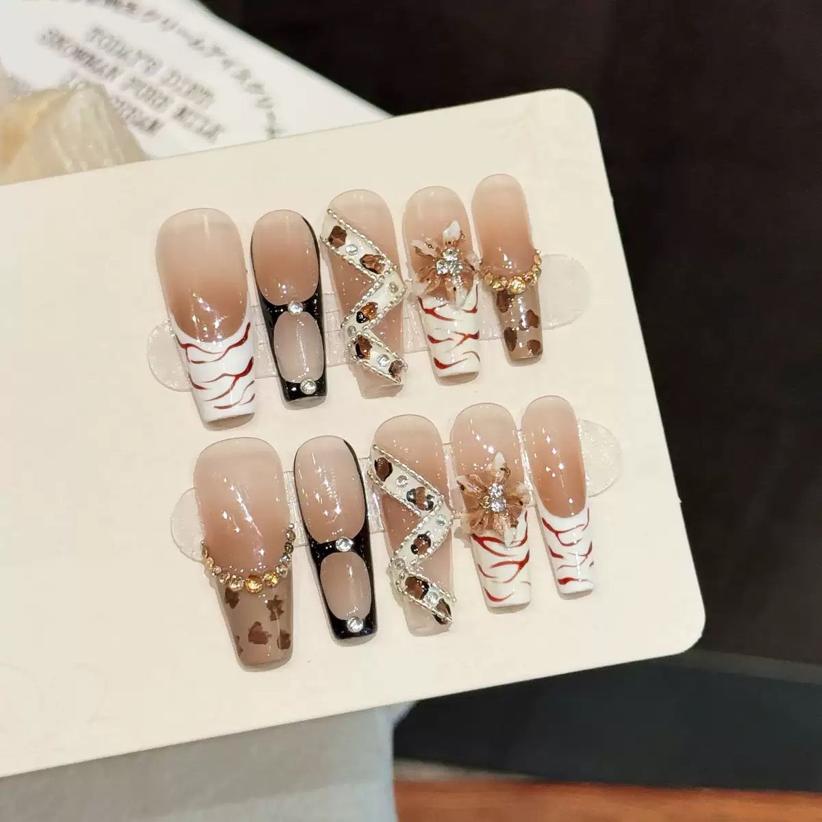 Leopard Demon（Handmade press on nails）/10Pcs Nails