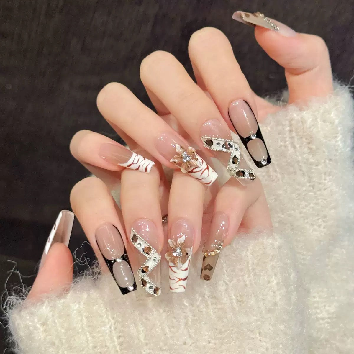 Leopard Demon（Handmade press on nails）/10Pcs Nails