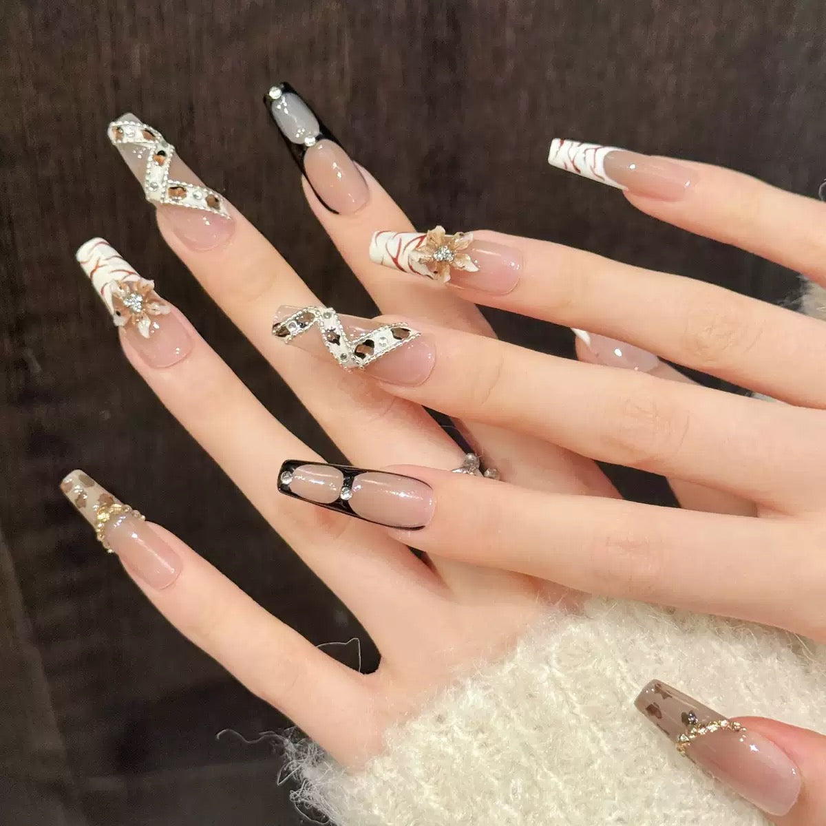 Leopard Demon（Handmade press on nails）/10Pcs Nails
